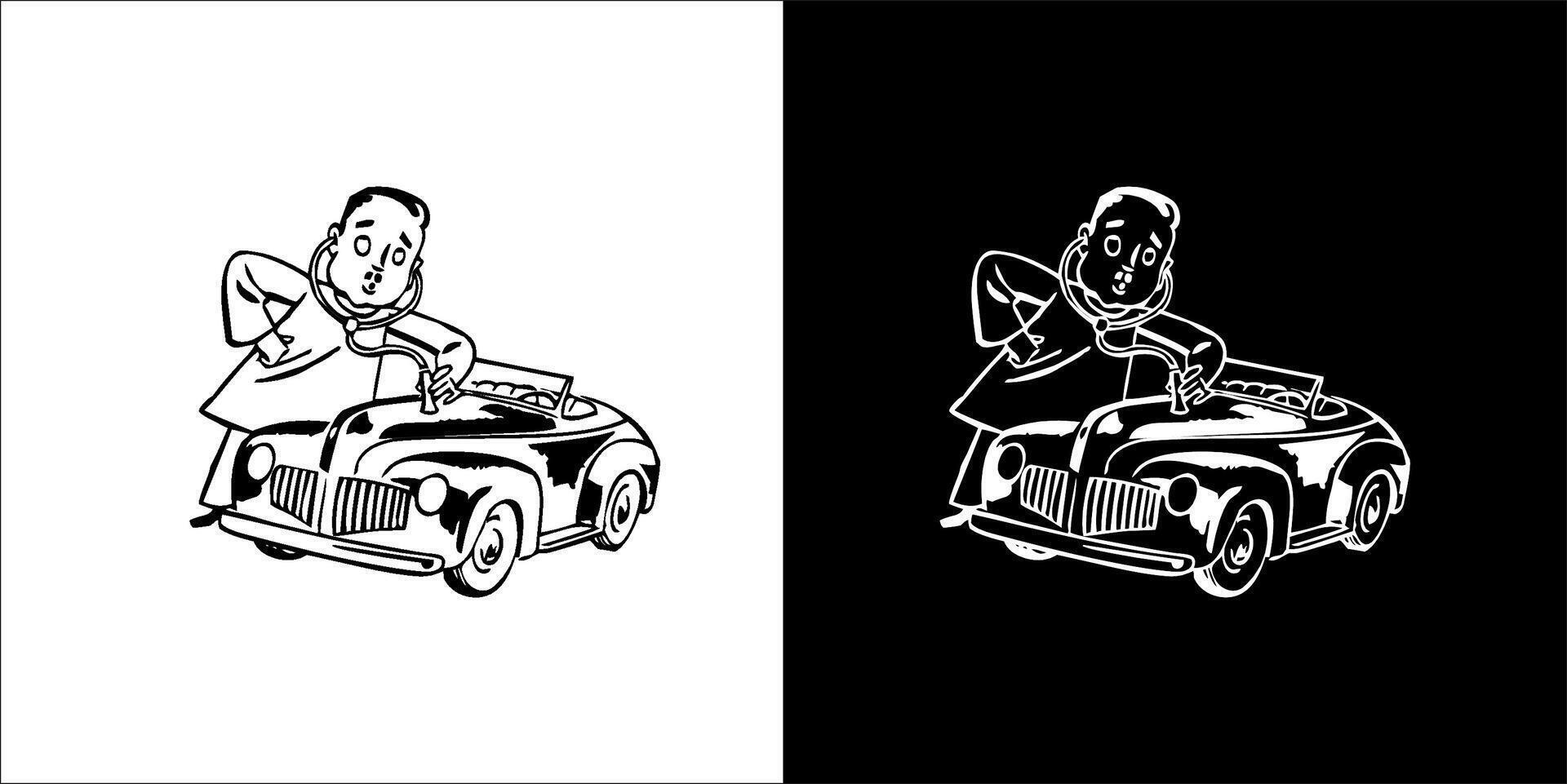 black and white mechanical drawing vector