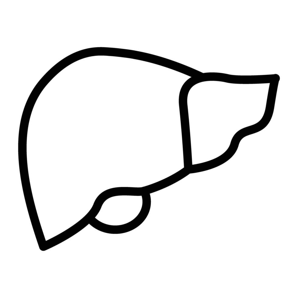 Liver Line Icon Design vector