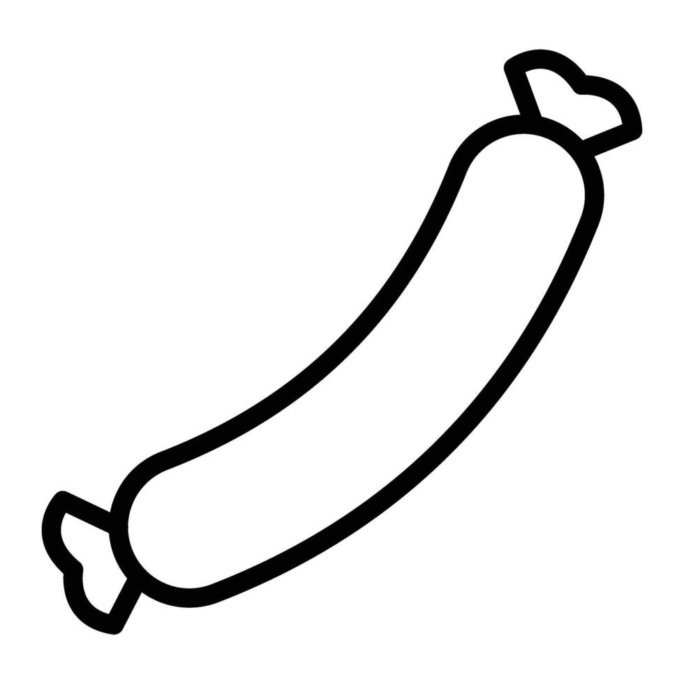 Sausage Line Icon Design vector