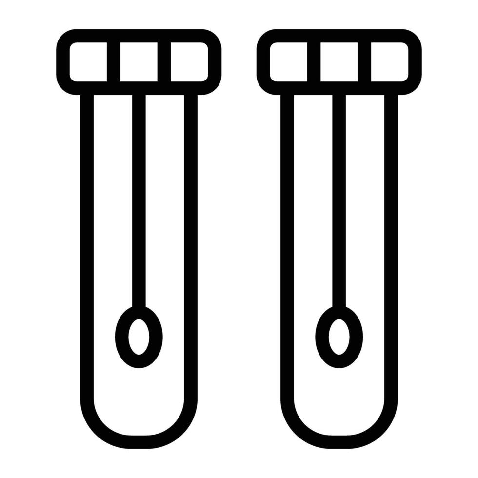 Swab Test Tubes Line Icon Design vector