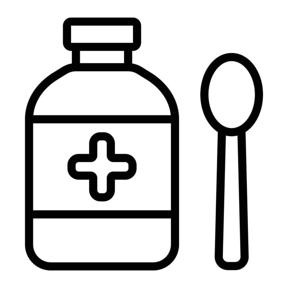 Syrup Line Icon Design vector