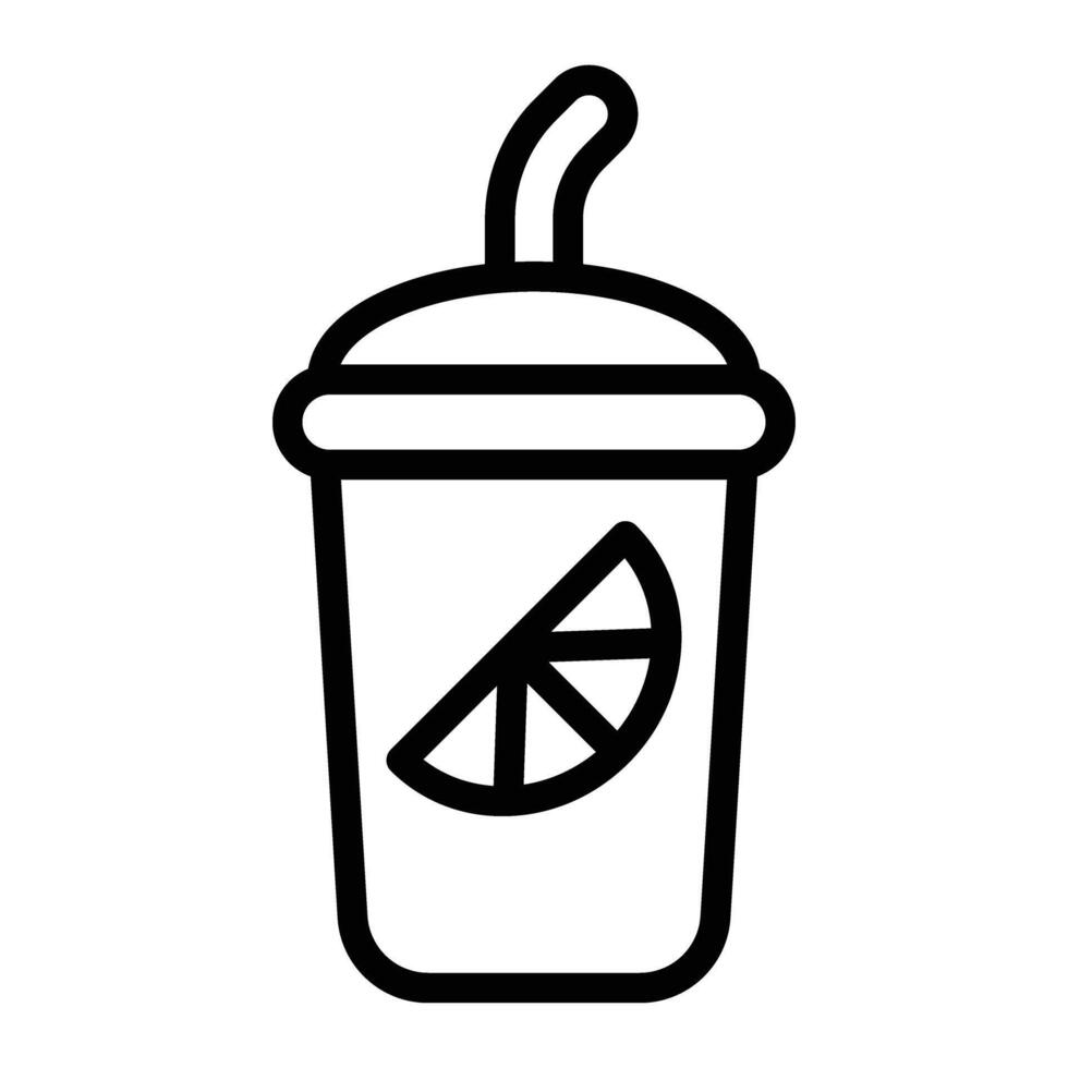 Soft Drink Line Icon Design vector