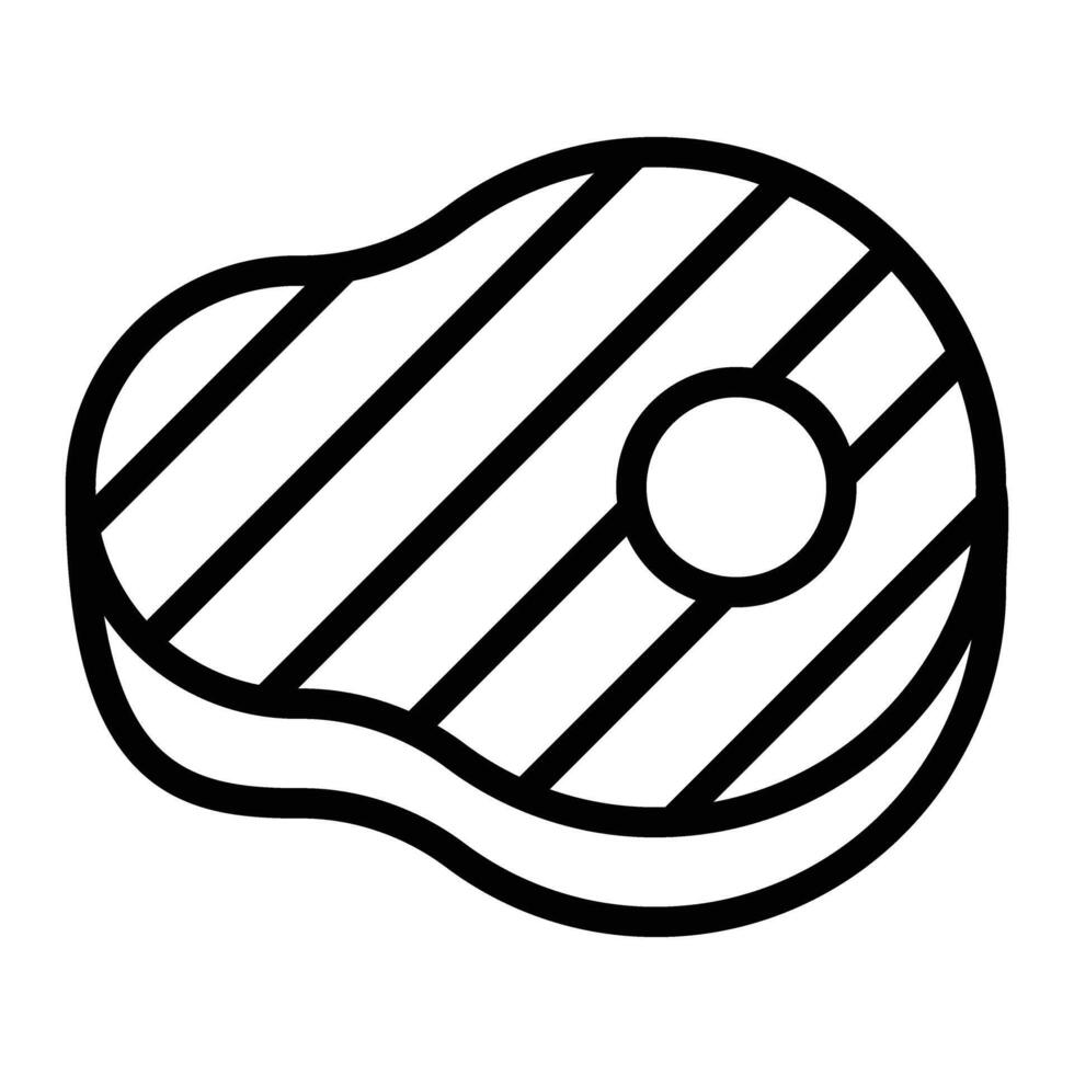 Steak Line Icon Design vector