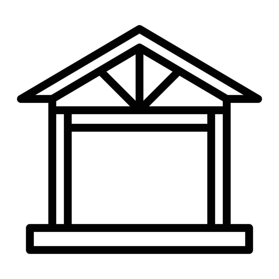 Pavilion Line Icon Design vector