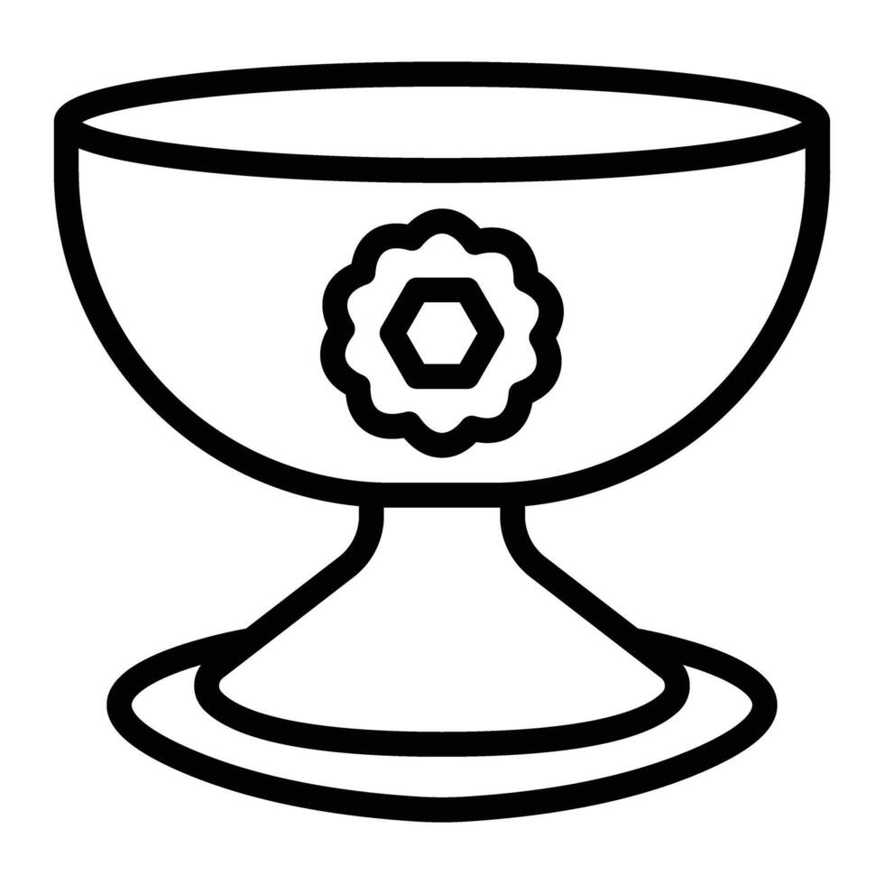 Chalice Line Icon Design vector