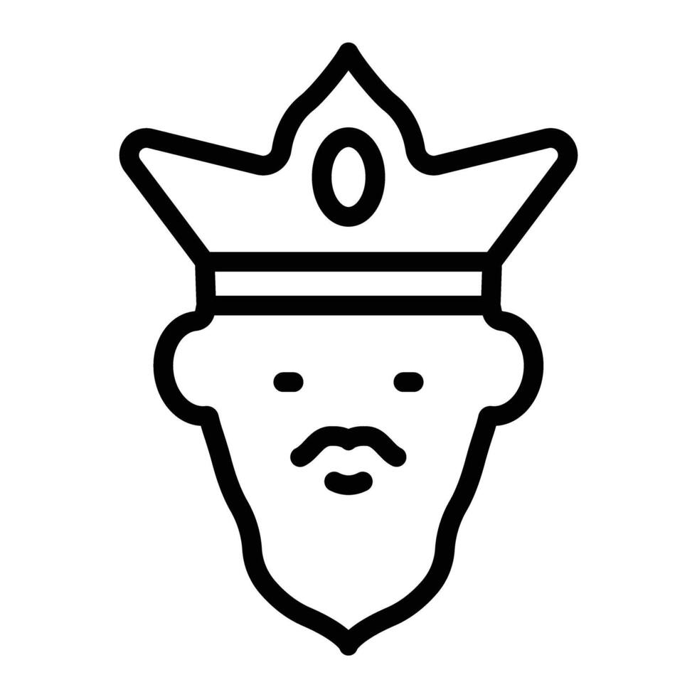 King Line Icon Design vector