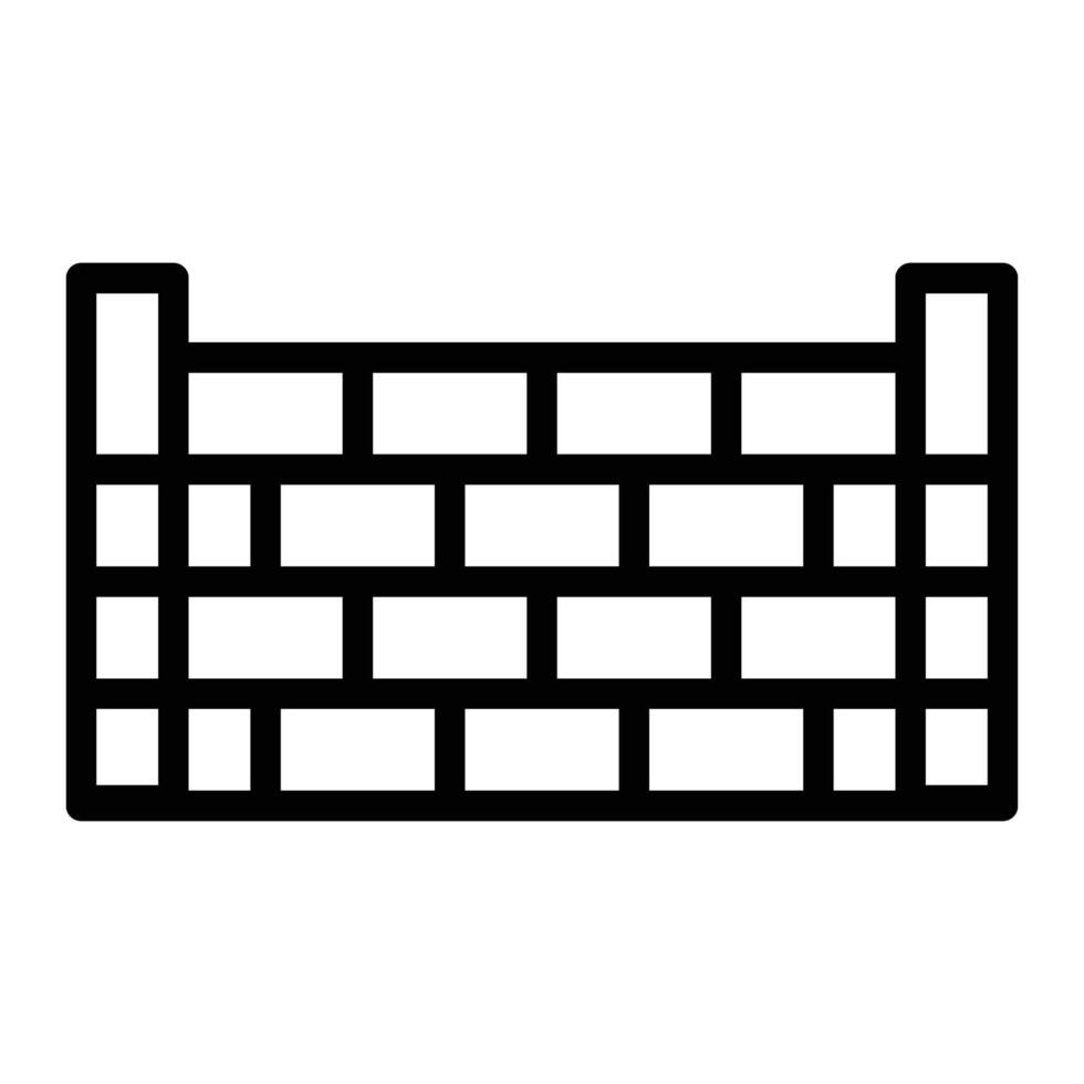 Wall Line Icon Design vector