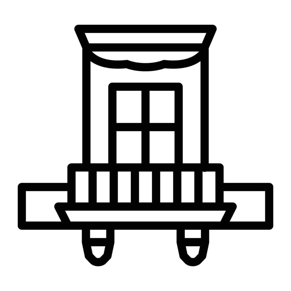 Balcony Line Icon Design vector