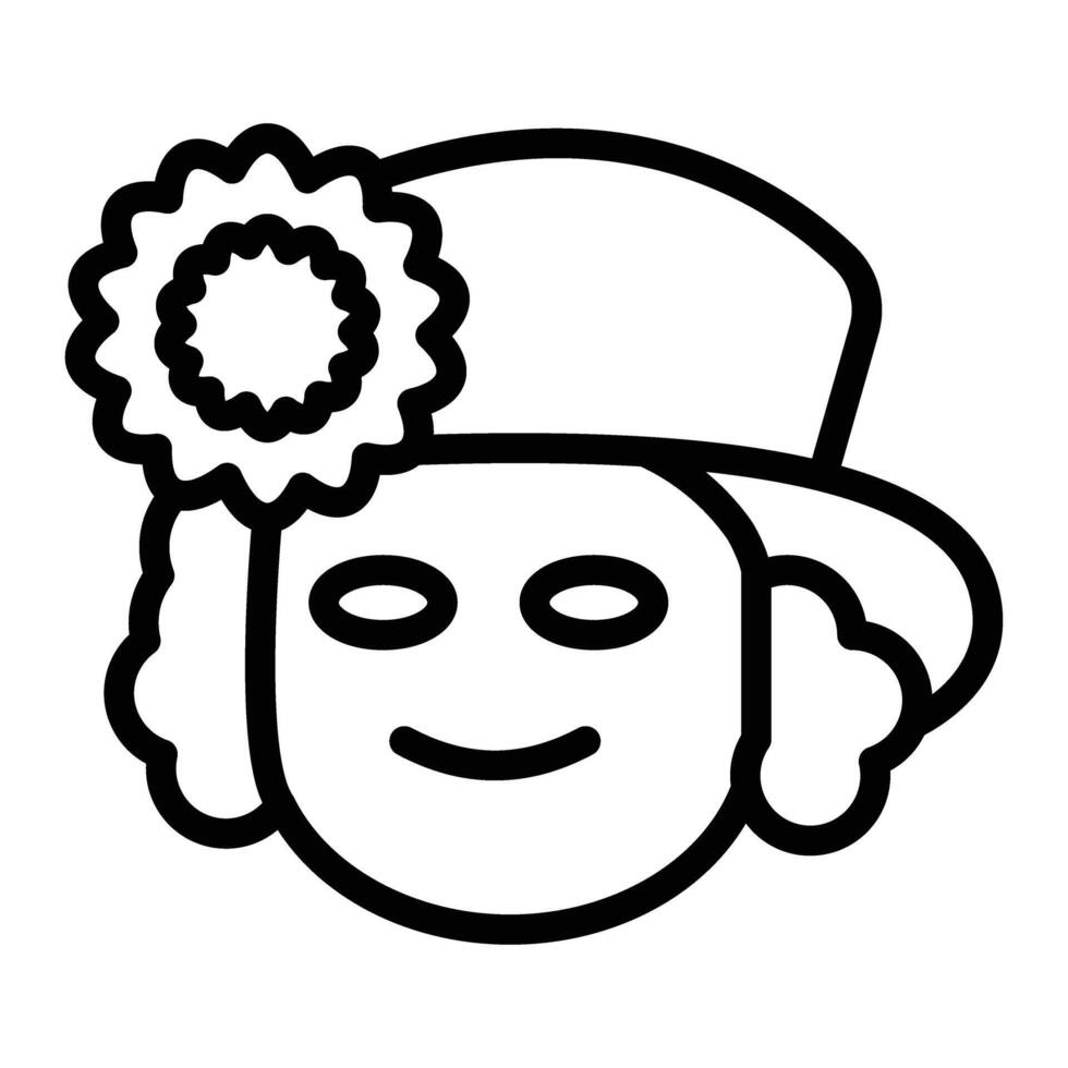 Queen Line Icon Design vector