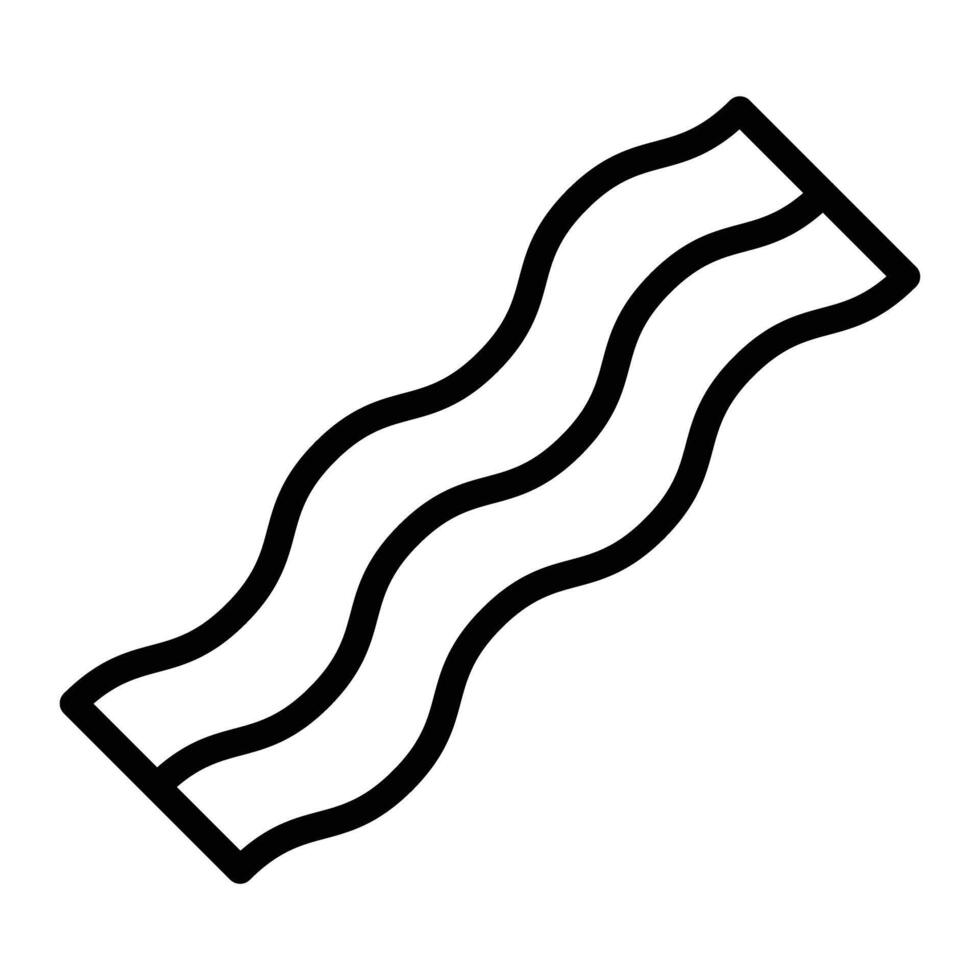 Bacon Strip Line Icon Design vector
