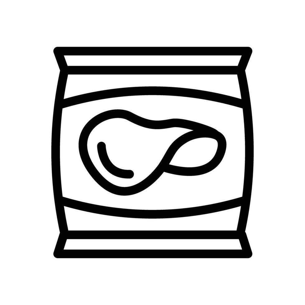 Potato Chips Line Icon Design vector
