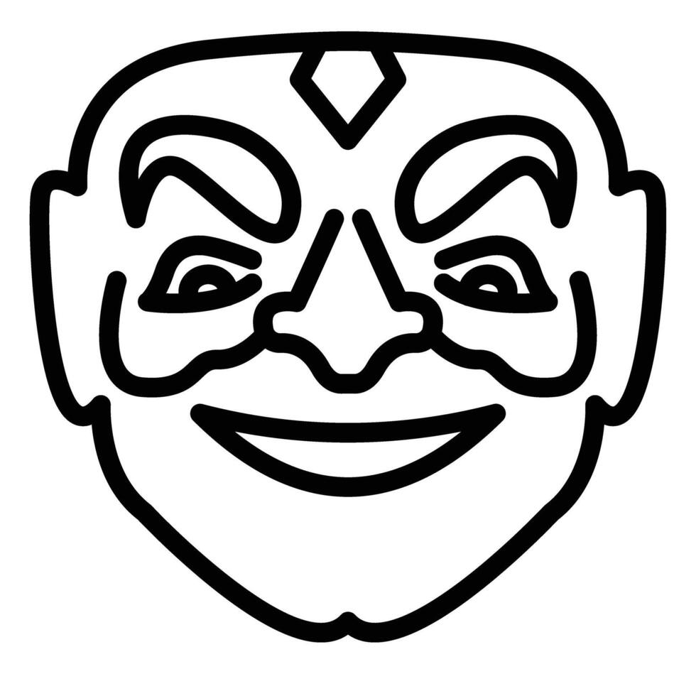 Jester Line Icon Design vector
