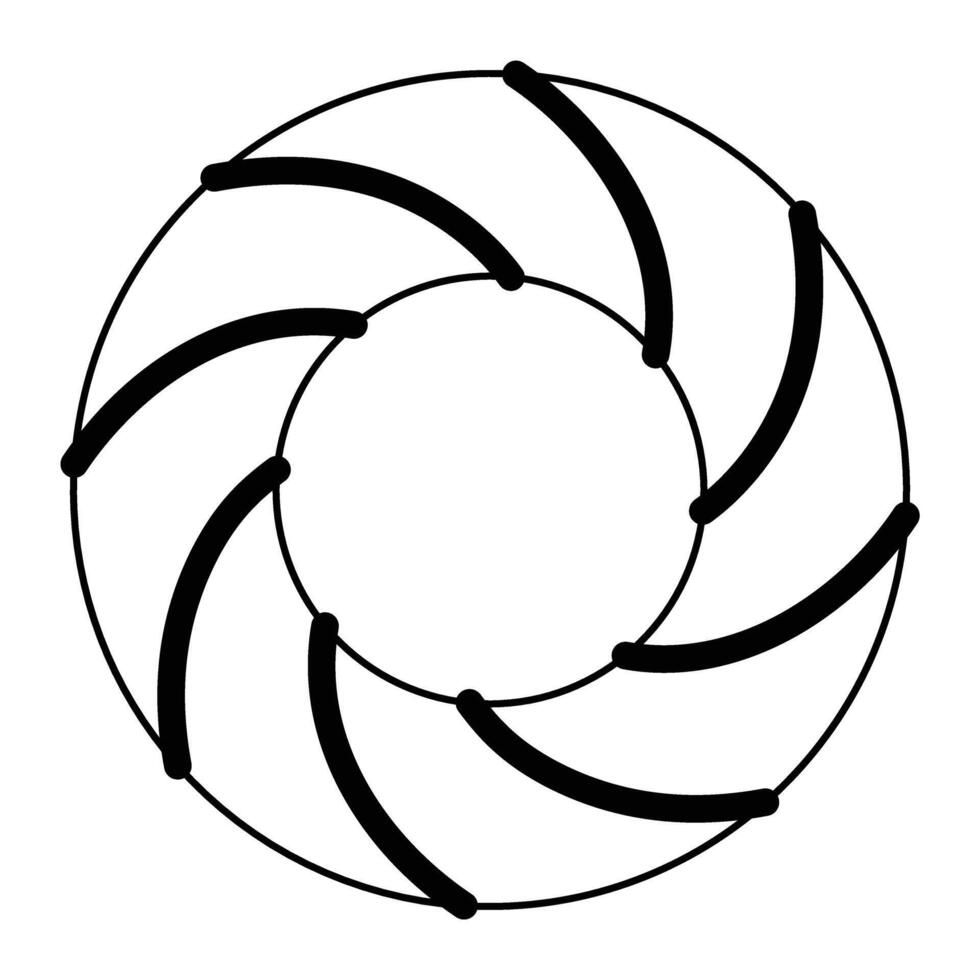 Simit Line Icon Design vector