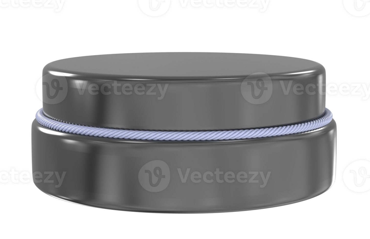 a black jar with a blue lid on a transparent background png