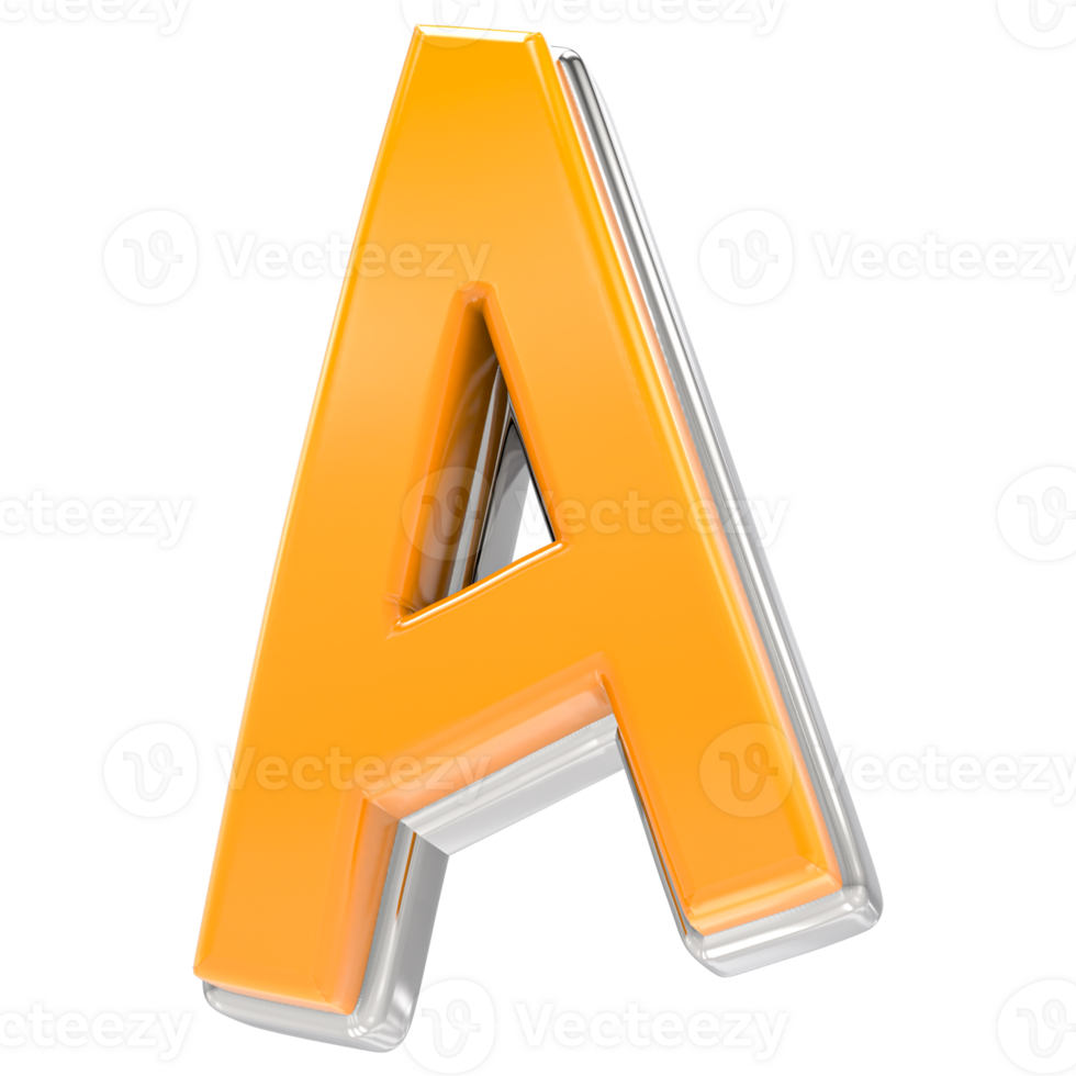 A Letter 3D Render png