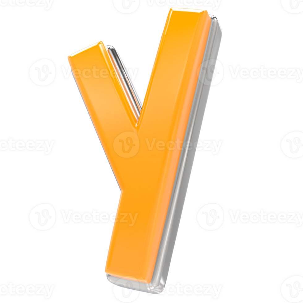 Y Letter 3D Render png