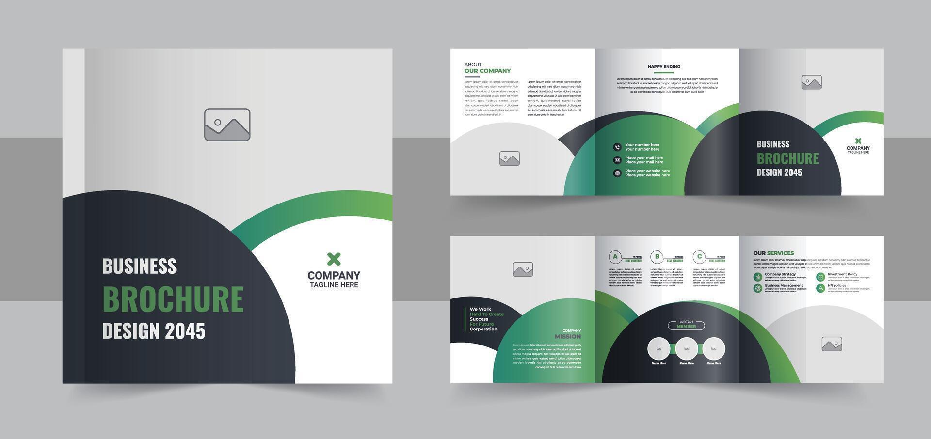 Trifold brochure template, Minimalistic design for corporate and business, Creative concept brochure design template vector