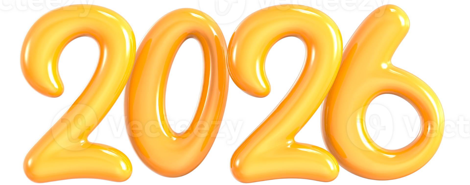 Yellow Number 2026 png