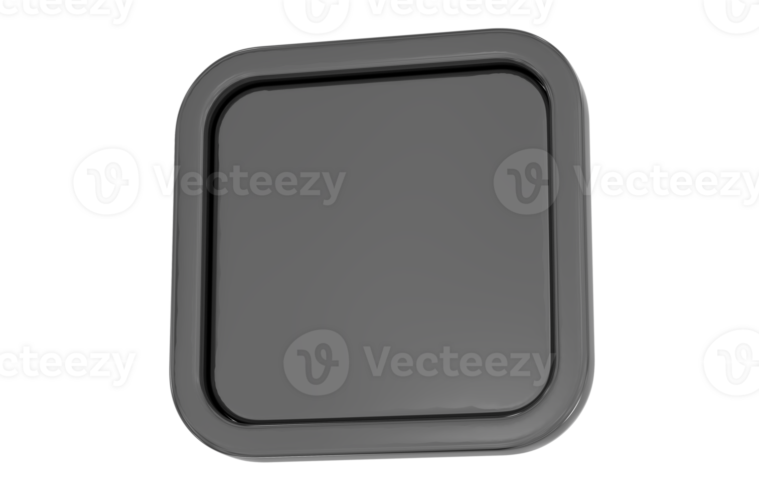 a black square plate on a transparent background png