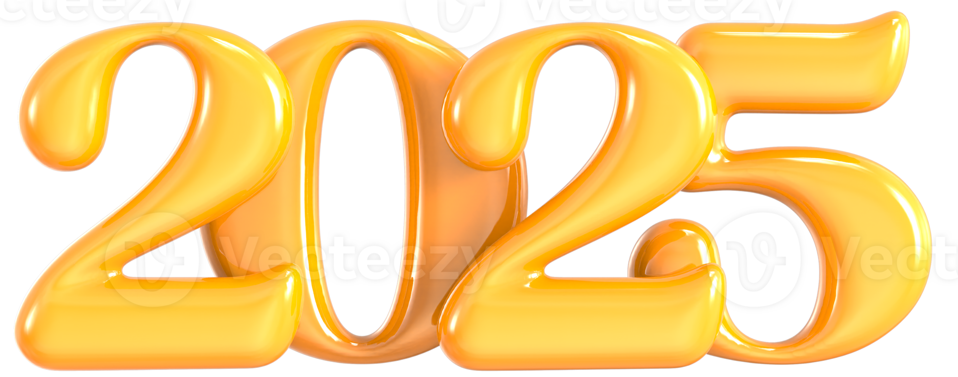 Yellow Number 2025 3D Rendering 47393391 PNG