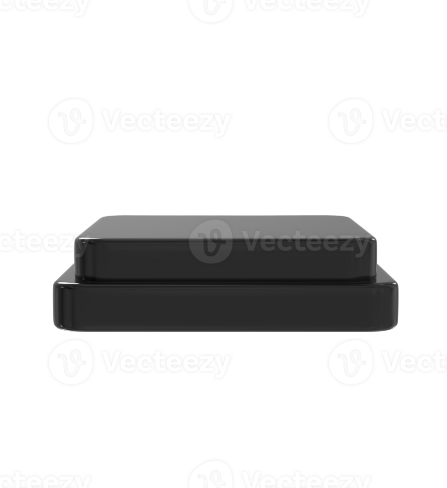 two black boxes stacked on top of each other png