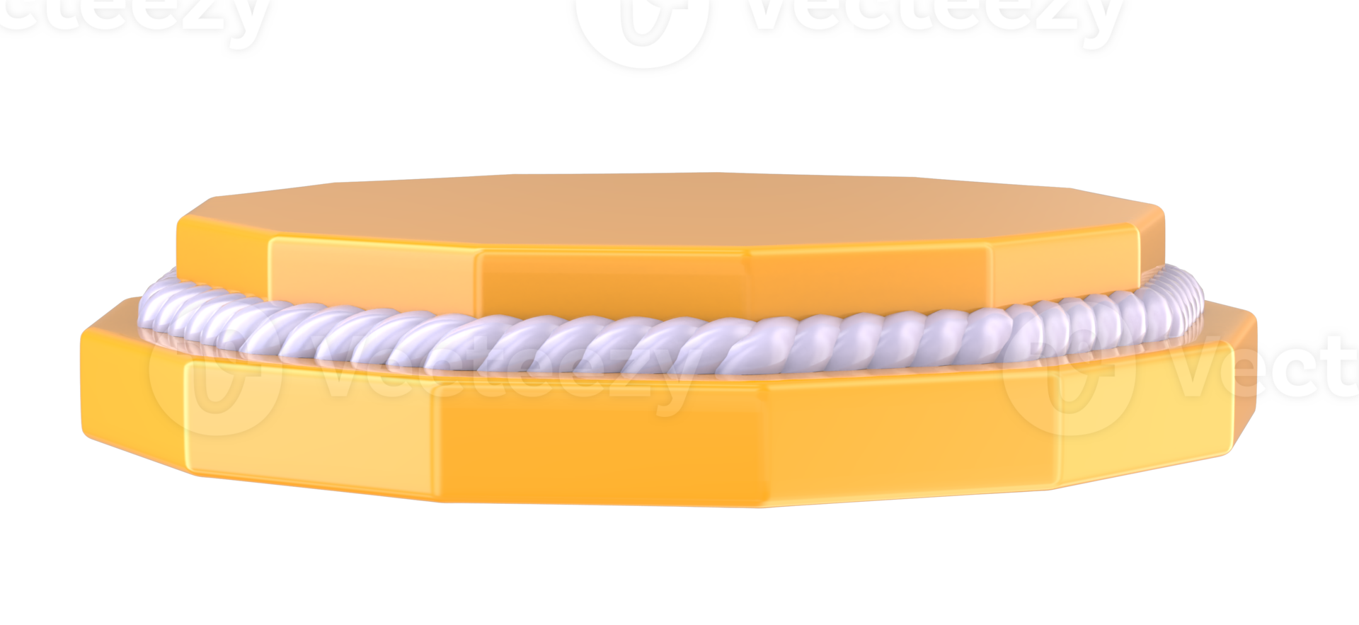 a yellow box with a white rope on top png