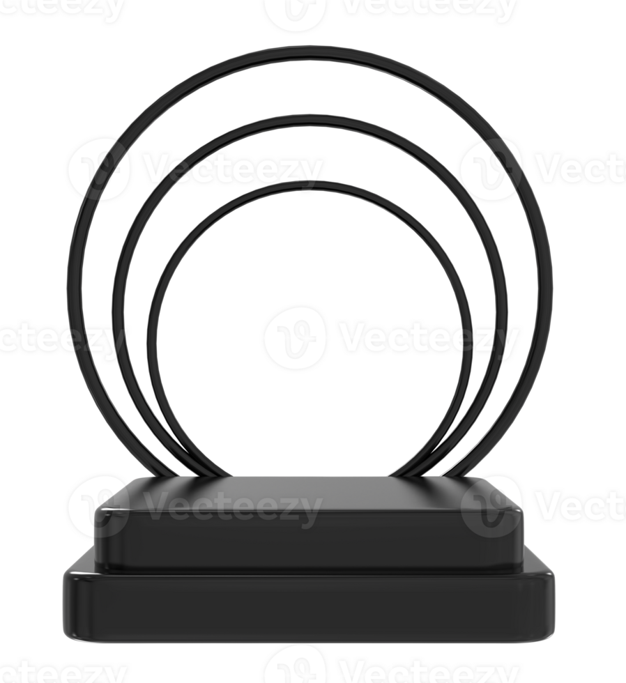a black and white ring on a pedestal png