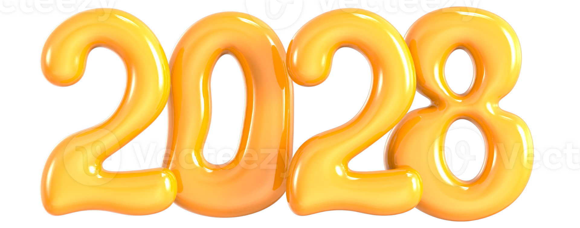 Yellow Number 2028 3D 47393418 PNG