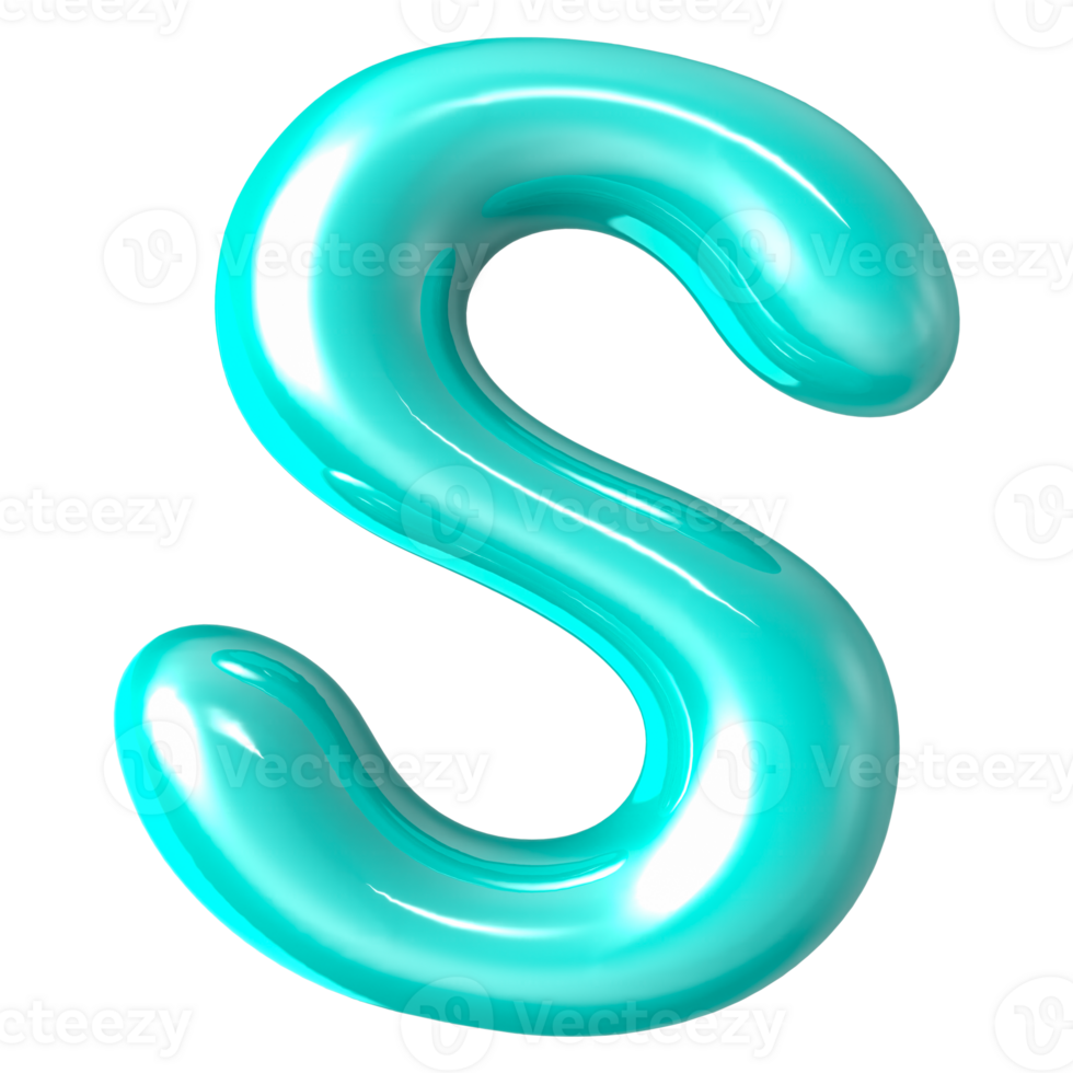 Font S 3D Render png