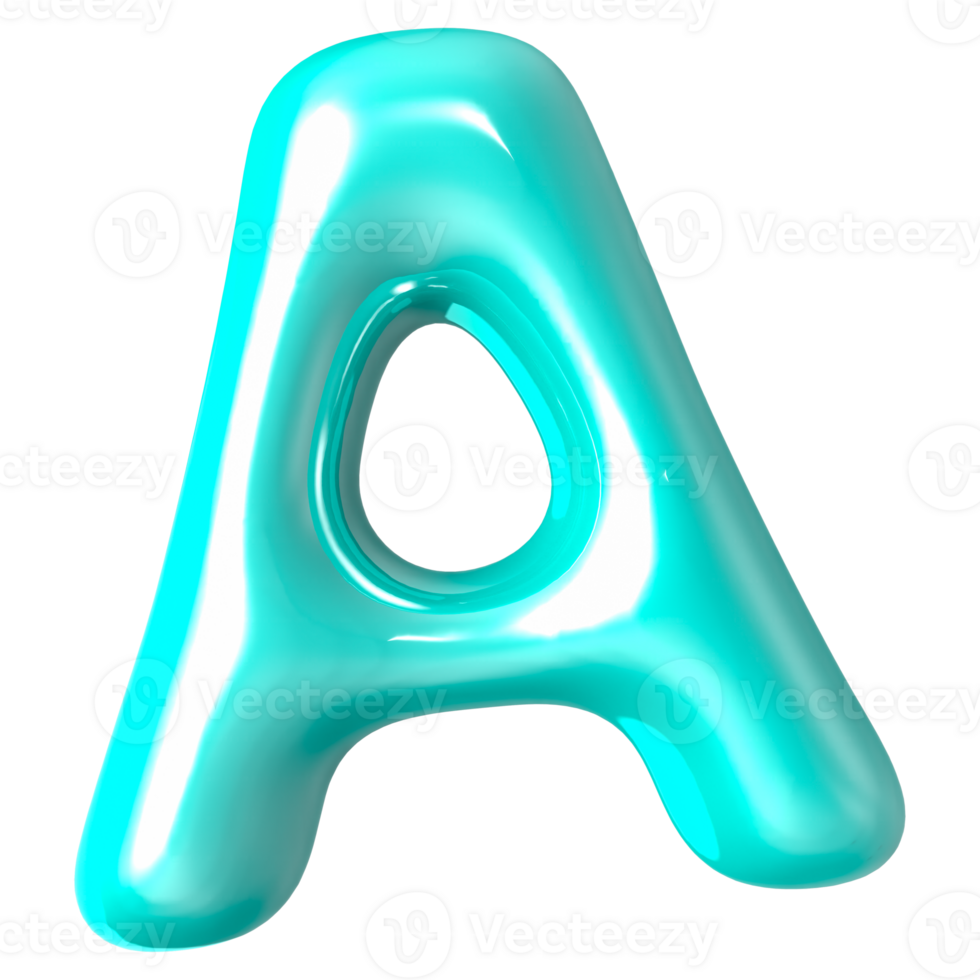 Font A 3D Render png
