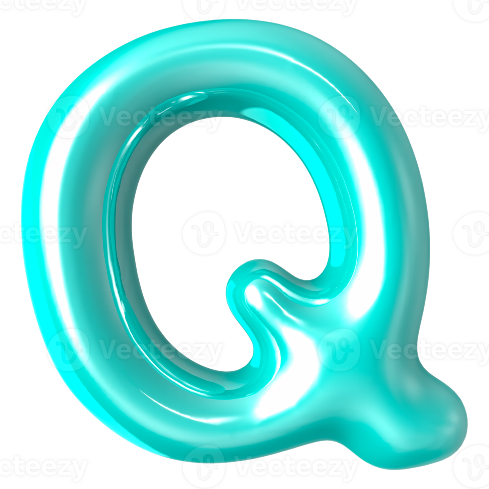 Font Q 3D Render png