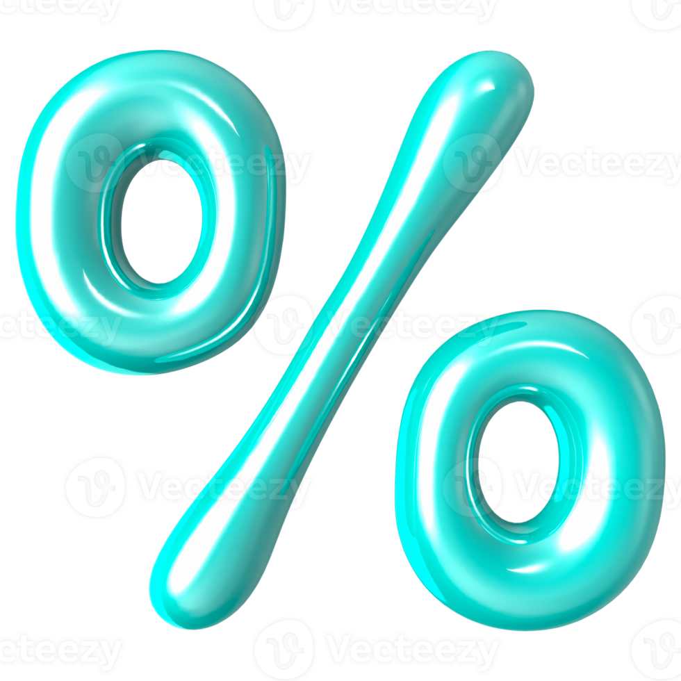 Percent 3D Render png