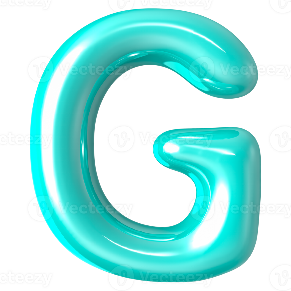 Font G 3D Render png