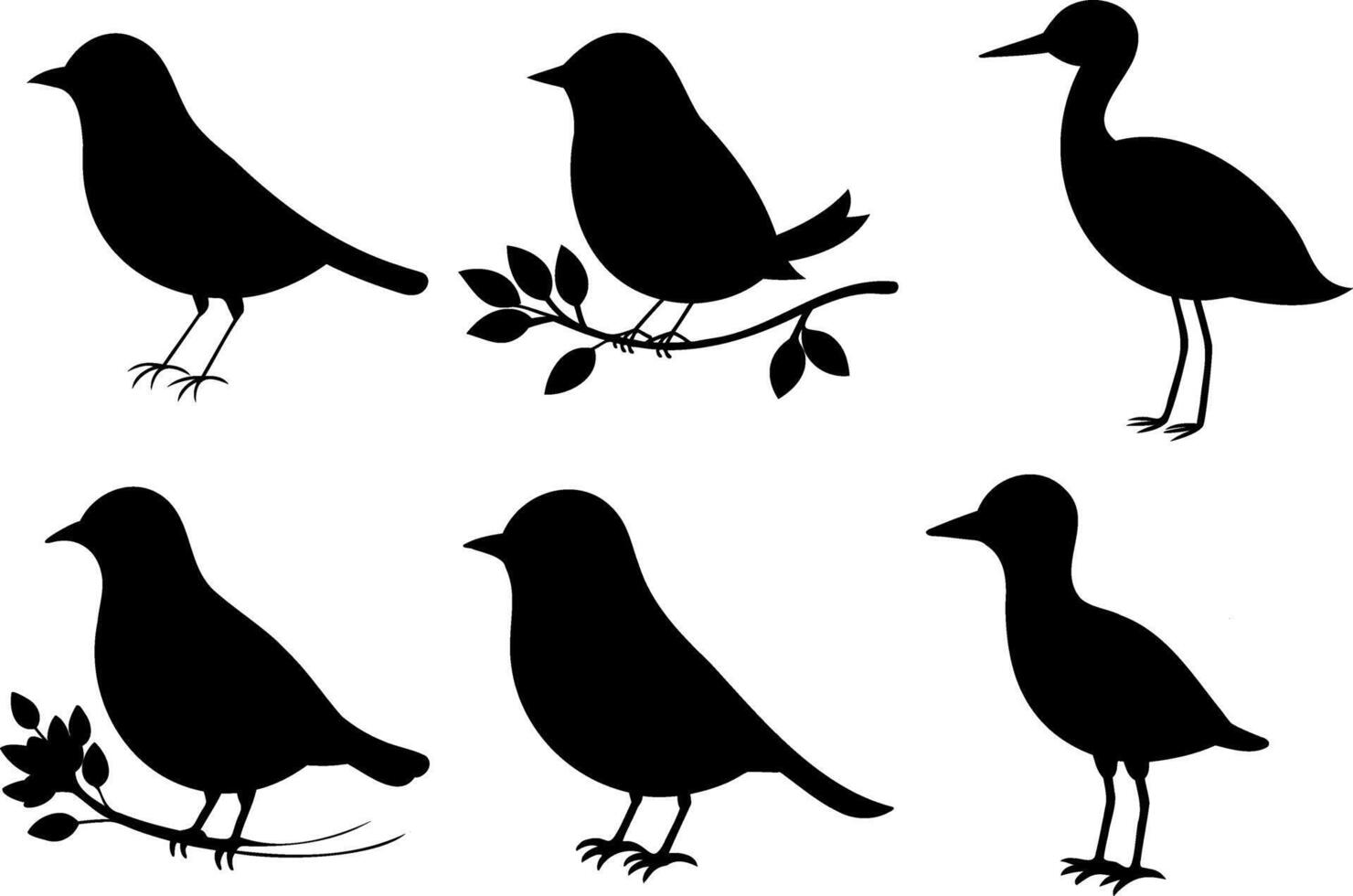 Silhouettes Illustration of bird vector