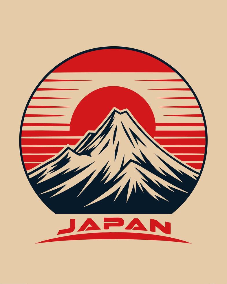 Japan Logo Vintage for your design Tshirt or apparel design vector