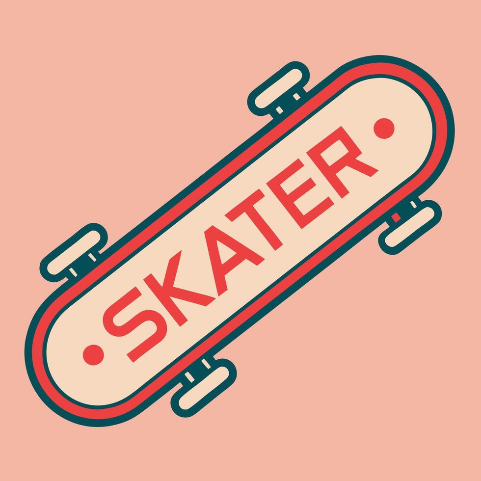Skateboard Logo Vintage for your community sport or your business vector
