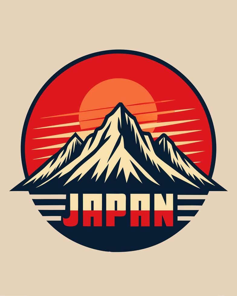 Japan Logo Vintage for your design Tshirt or apparel design vector