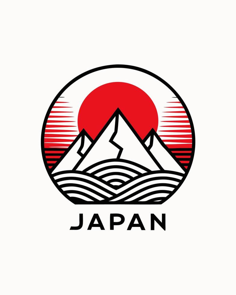 Japan Logo Vintage for your design Tshirt or apparel design vector