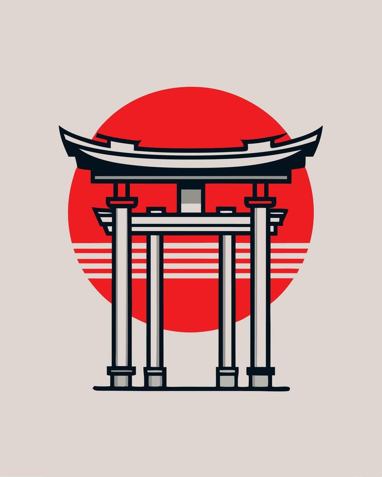 Japan Logo Vintage for your design Tshirt or apparel design vector