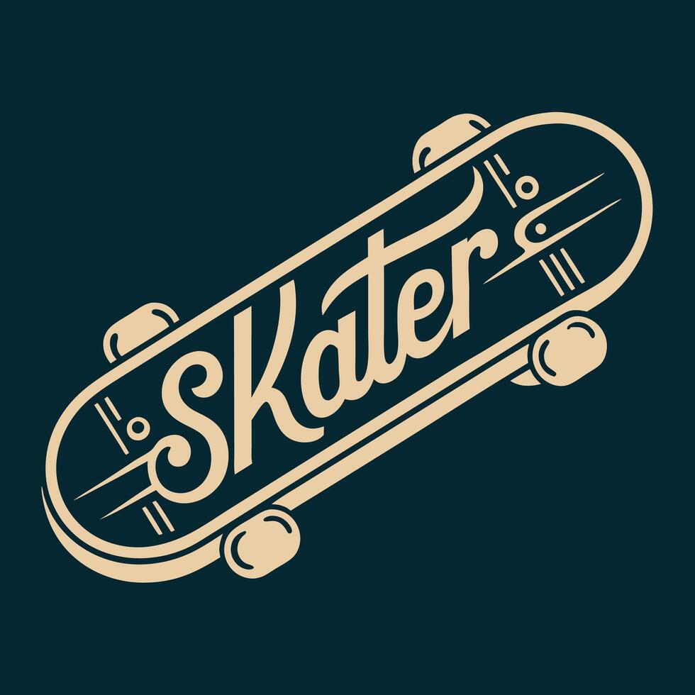 Skateboard Logo Vintage for your community sport or your business vector