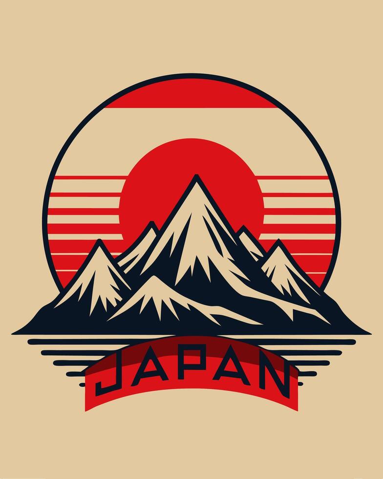 Japan Logo Vintage for your design Tshirt or apparel design vector