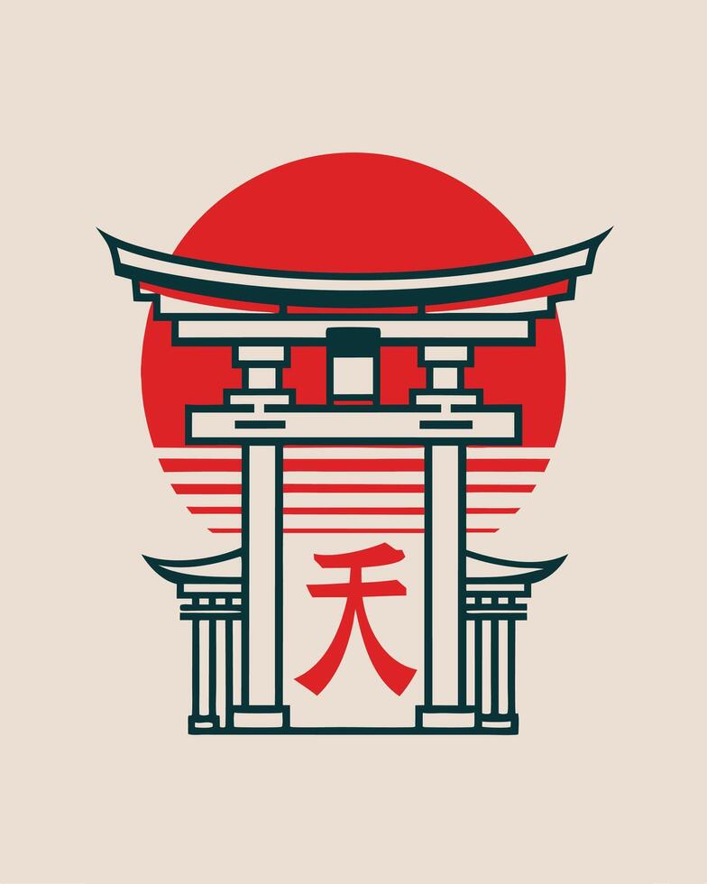 Japan Logo Vintage for your design Tshirt or apparel design vector
