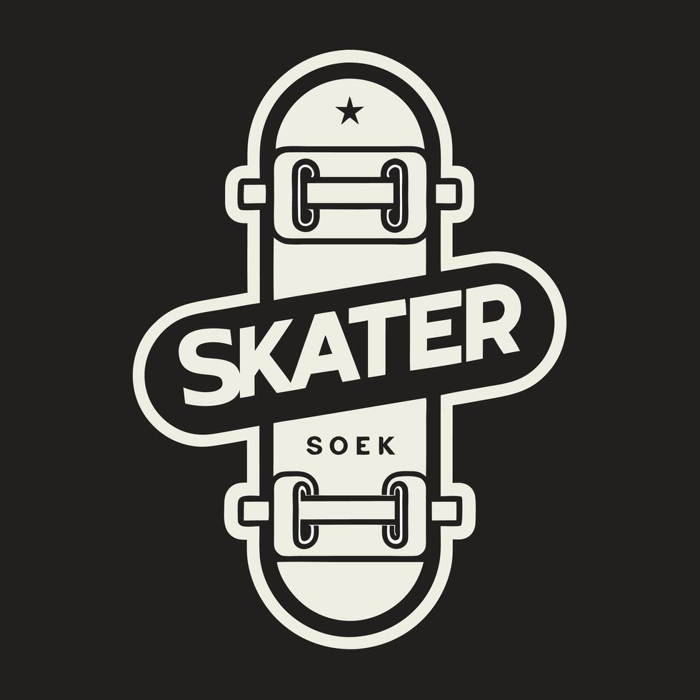 Skateboard Logo Vintage for your community sport or your business vector