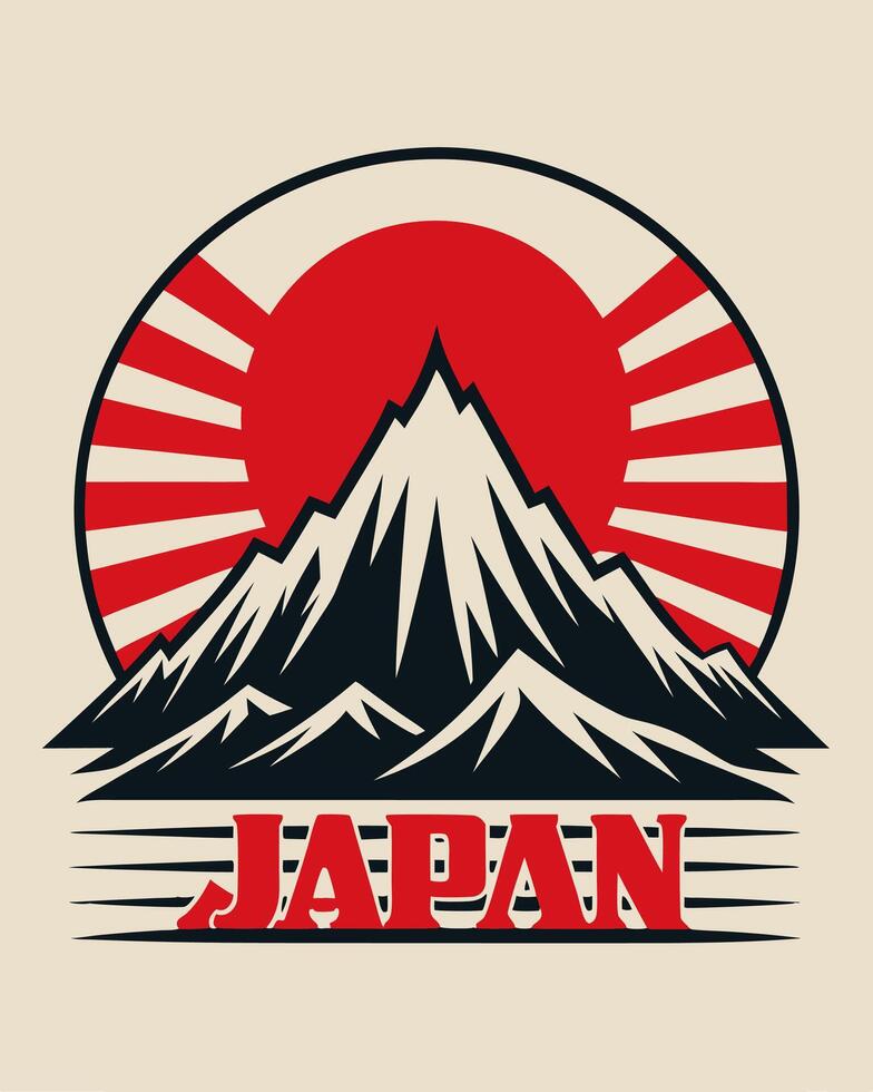 Japan Logo Vintage for your design Tshirt or apparel design vector