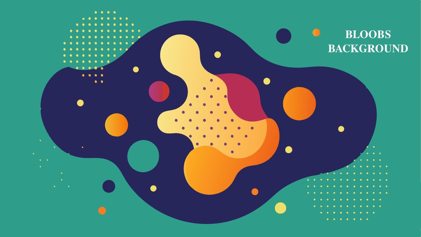 Bloobs dot background colorfull for your presentation background or wall art gallery vector