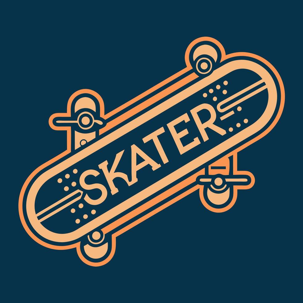 Skateboard Logo Vintage for your community sport or your business vector