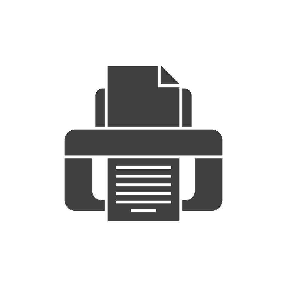Printer icon in flat style. Office machine illustration on isolated background. Printout sign business concept. vector