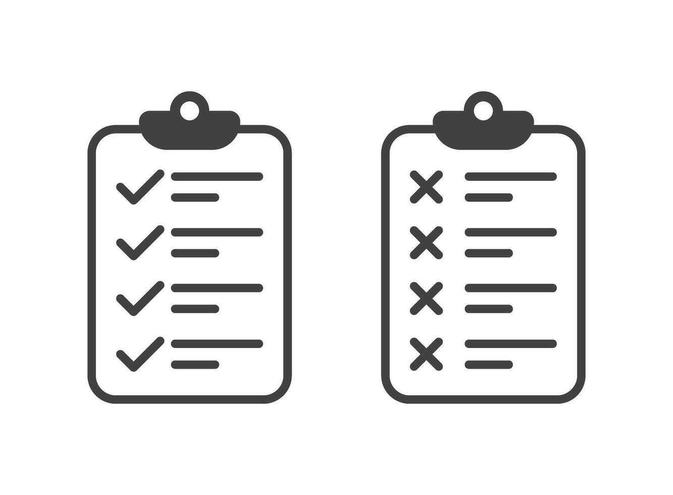 Clipboard with checklist icon in flat style. Planning and organization of work illustration on isolated background. Document sign business concept. vector