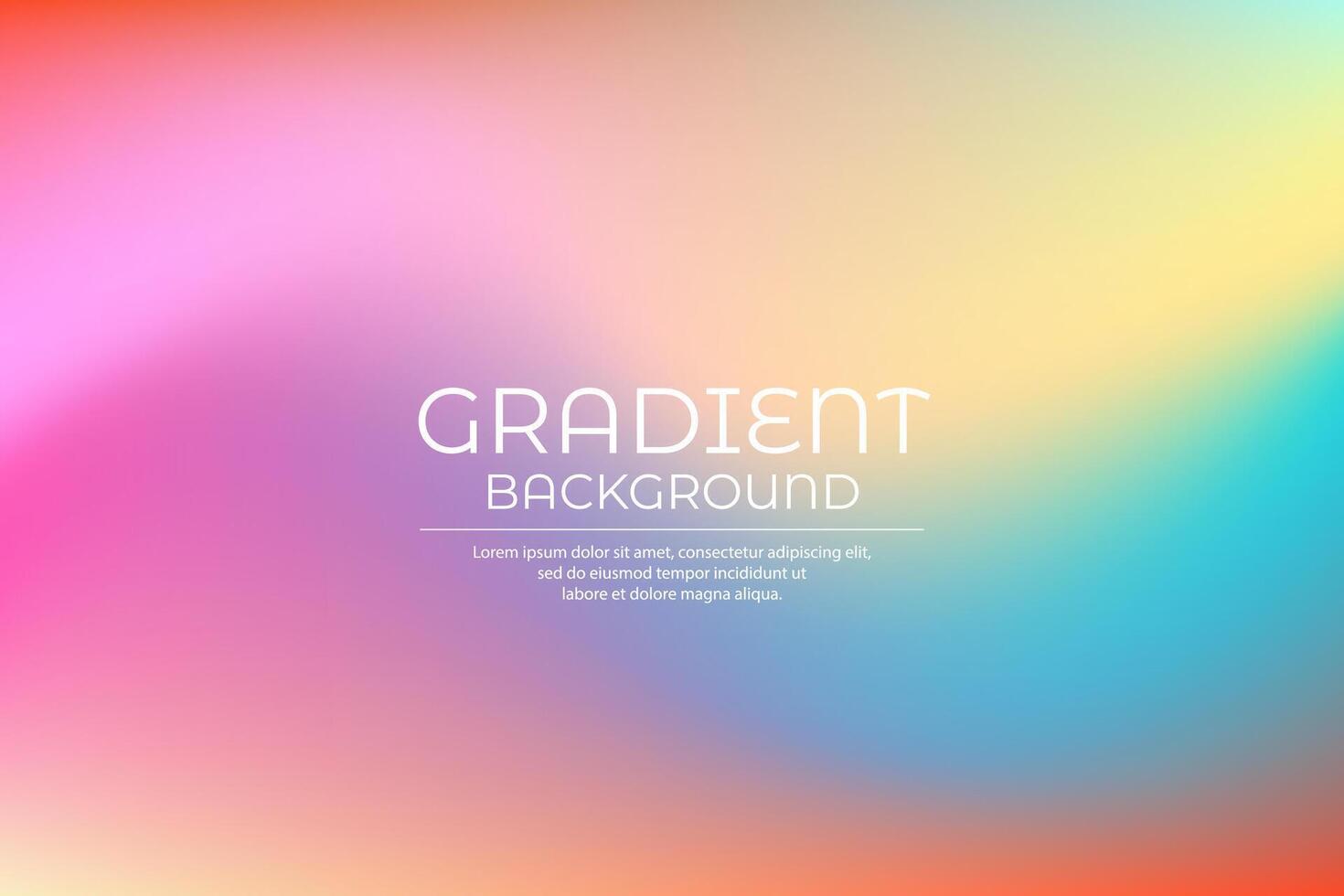 Trendy gradient vibrant color background vector