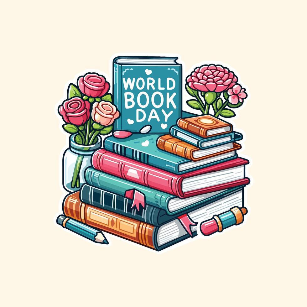 National Book Lovers Day, August 9 Illustration for Celebrating Book Lovers Day. vector